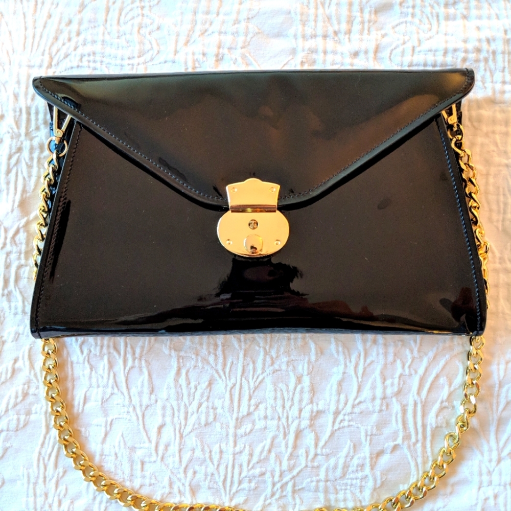 Patent leather hand made chic Italian bag by Clamori di Firenze